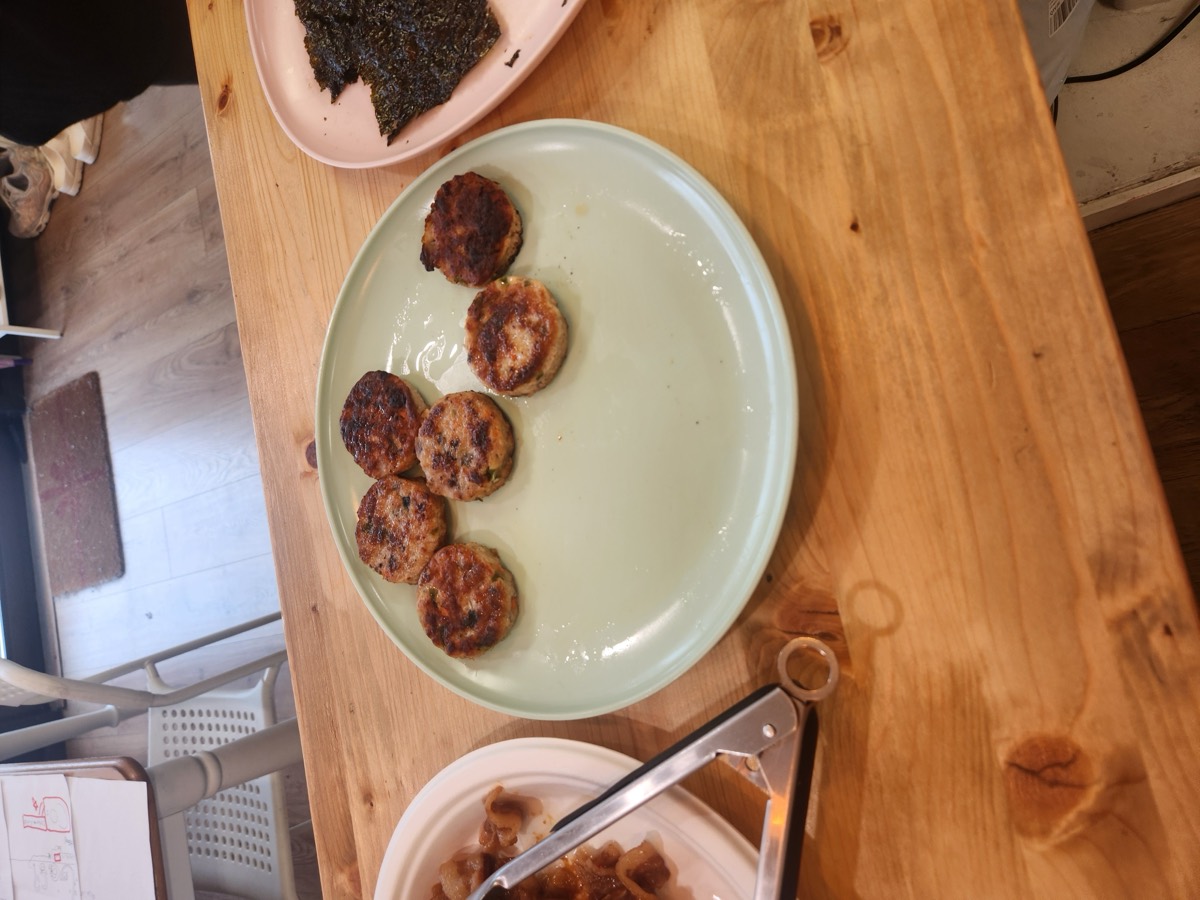 A plate of homemade savory pancakes